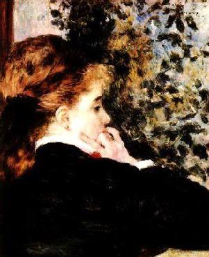 Pierre Renoir Pensive oil painting image
